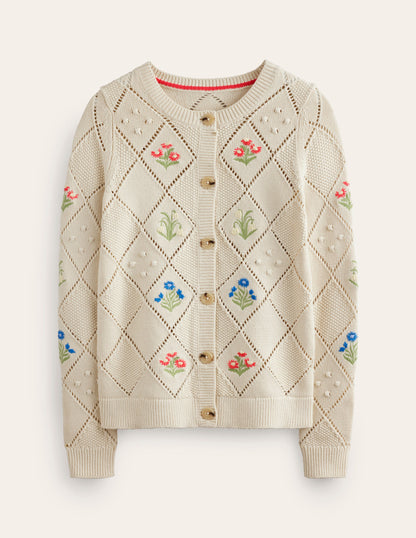 Cotton Embroidered Cardigan-Warm Ivory-5