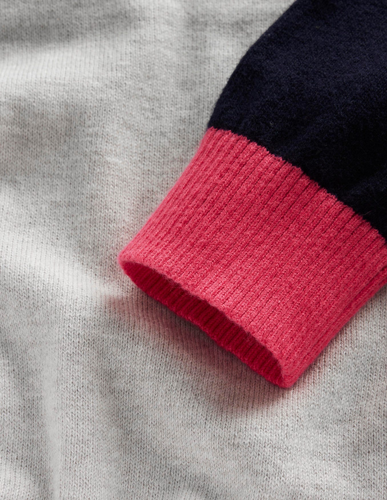 Meg Raglan Sleeve Jumper-Grey Melange, Colourblock-6