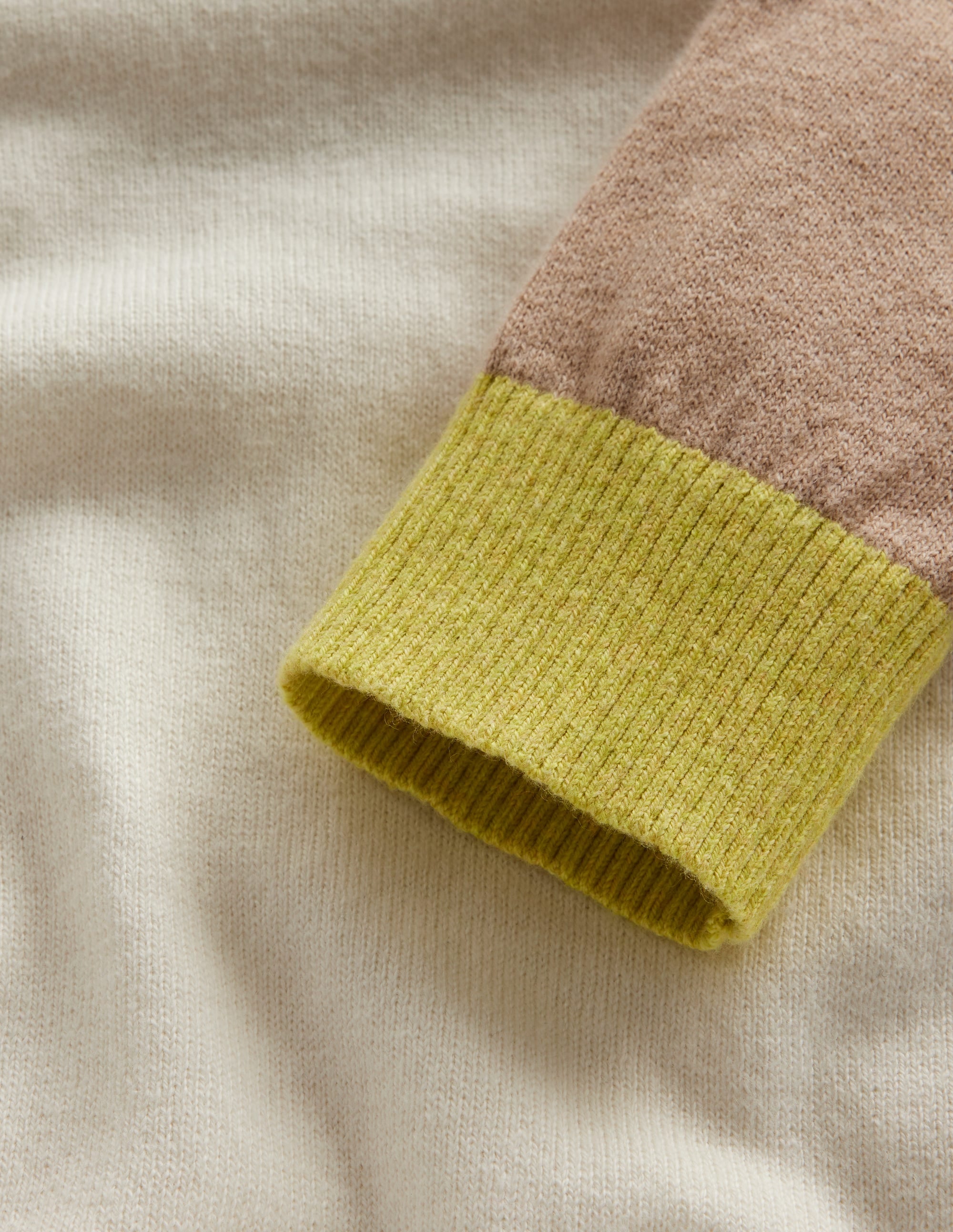 Meg Raglan Sleeve Jumper-Ivory, Chinchilla Colourblock - Image 6