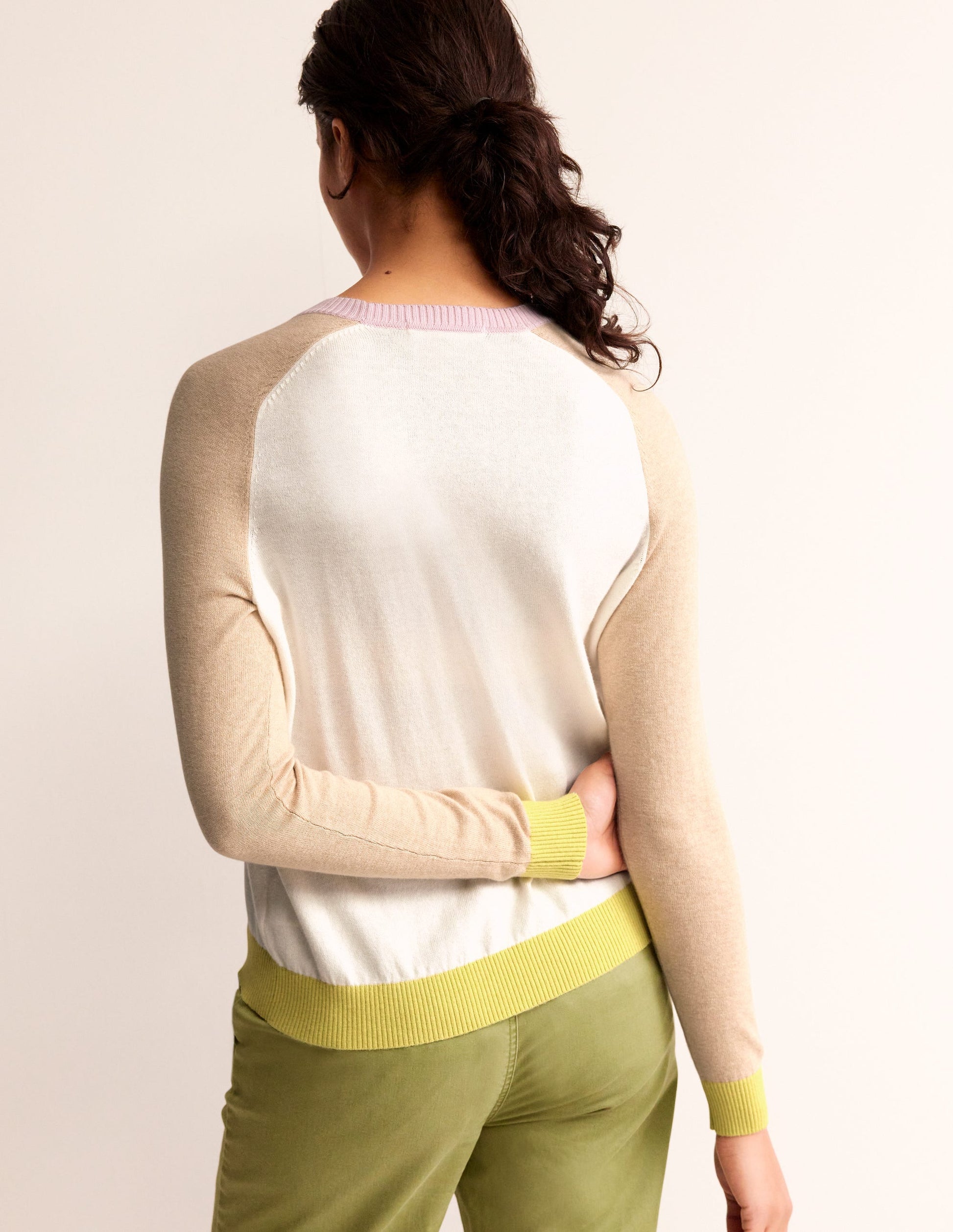 Meg Raglan Sleeve Jumper-Ivory, Chinchilla Colourblock-4