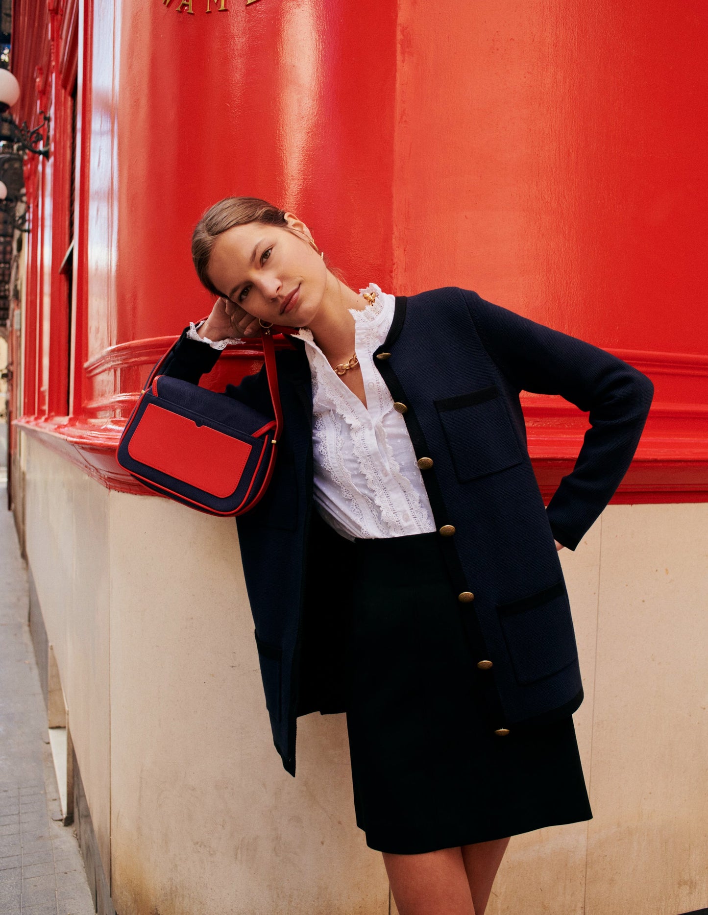 Bi-stretch Mini Skirt-Black