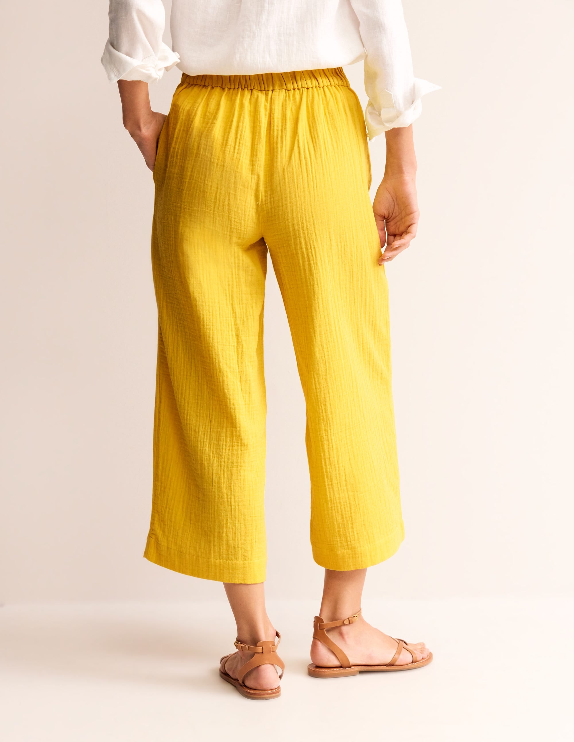 Pull-on Doublecloth Trousers-Passion Fruit - Image 3
