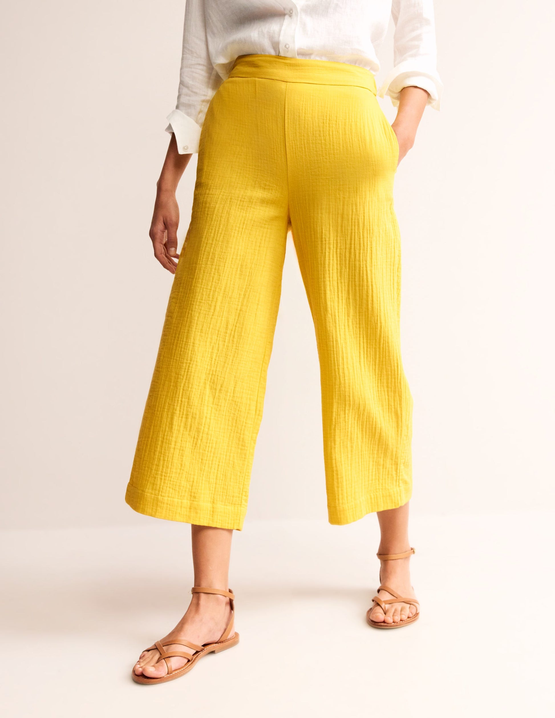 Pull-on Doublecloth Trousers-Passion Fruit-4