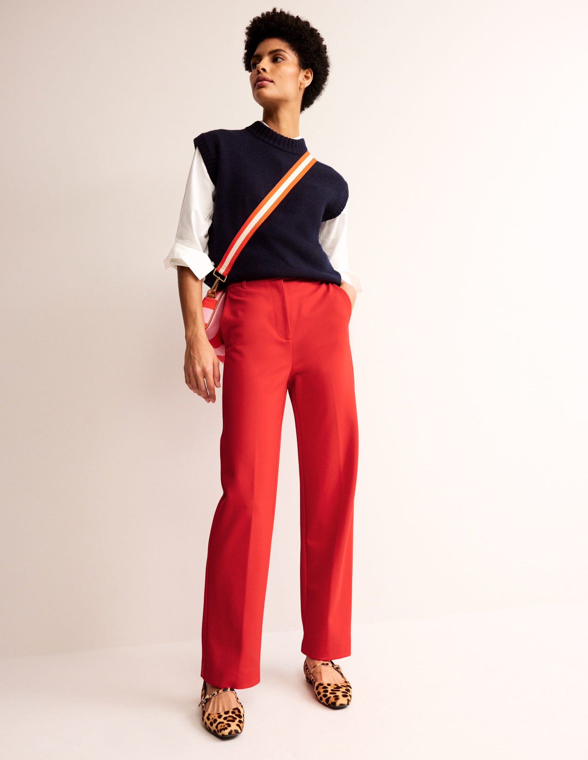 Pimlico Ponte Trousers-Hot Pepper-1