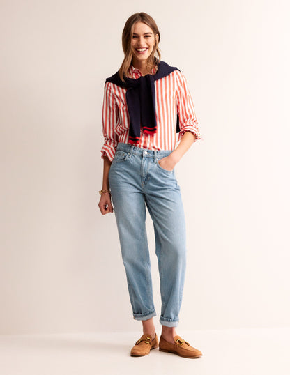 Mid Rise Tapered Jeans-Light Vintage-1