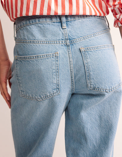 Mid Rise Tapered Jeans-Light Vintage-2