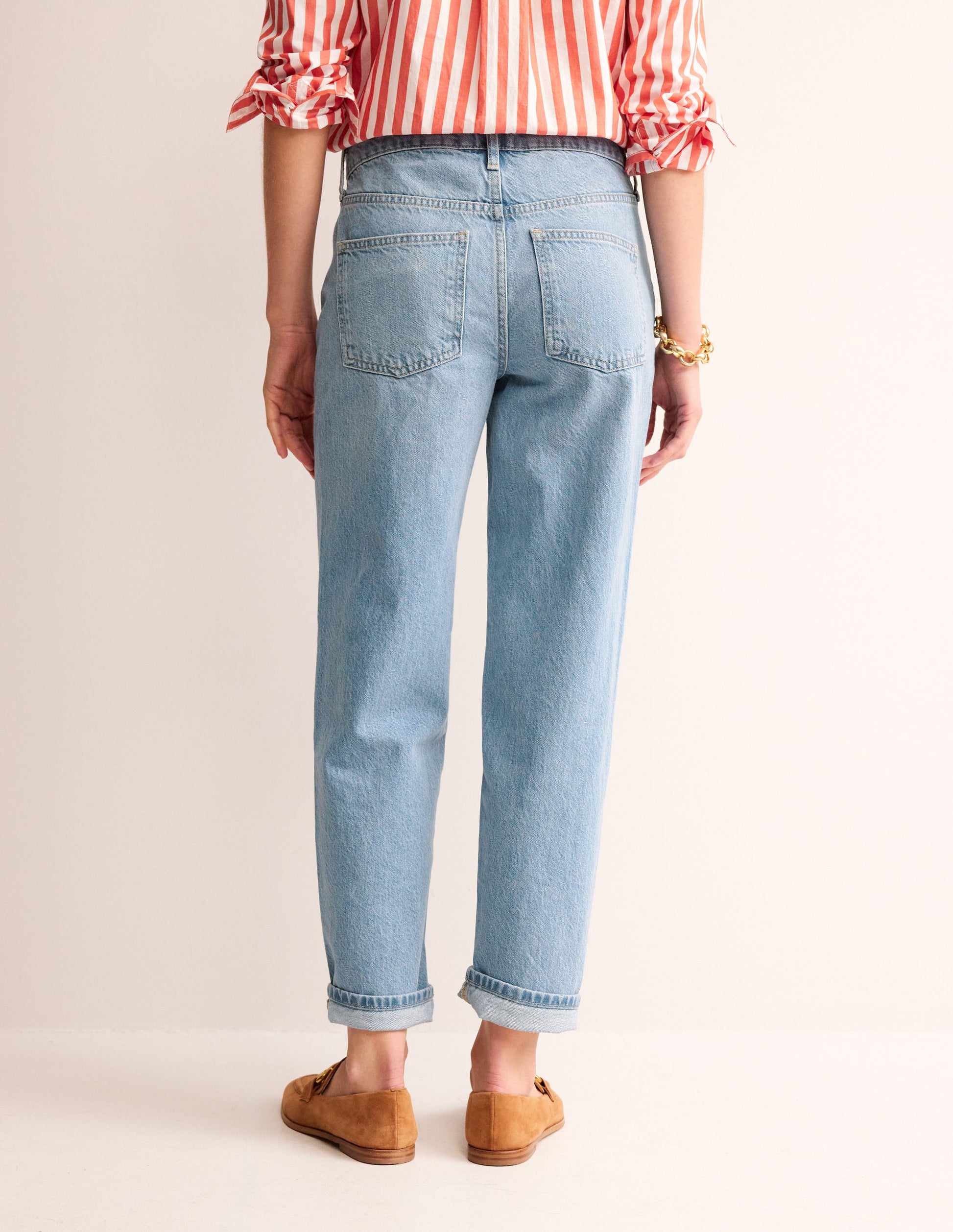 Mid Rise Tapered Jeans-Light Vintage-3