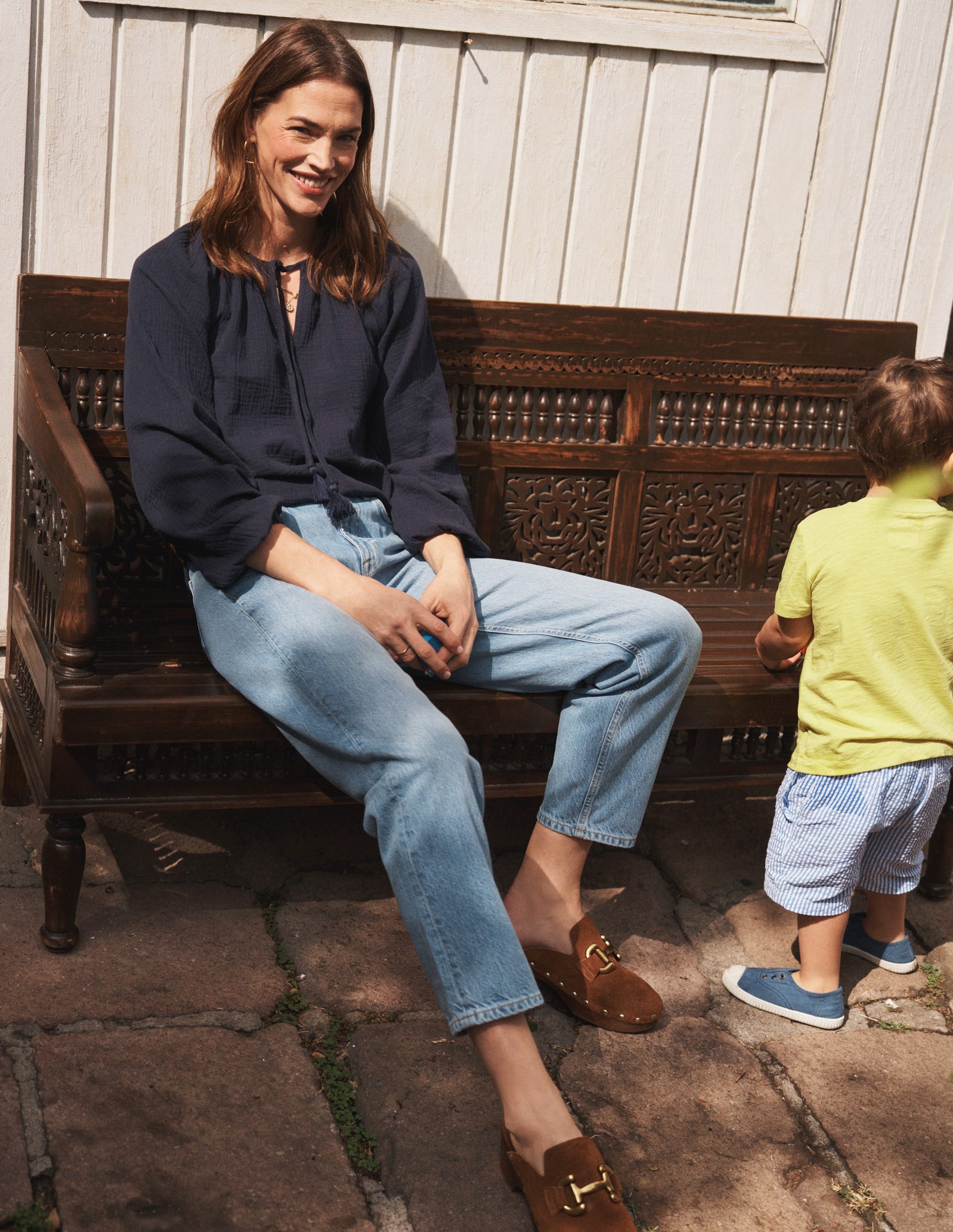 Mid Rise Tapered Jeans-Light Vintage-7