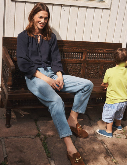 Mid Rise Tapered Jeans-Light Vintage-7