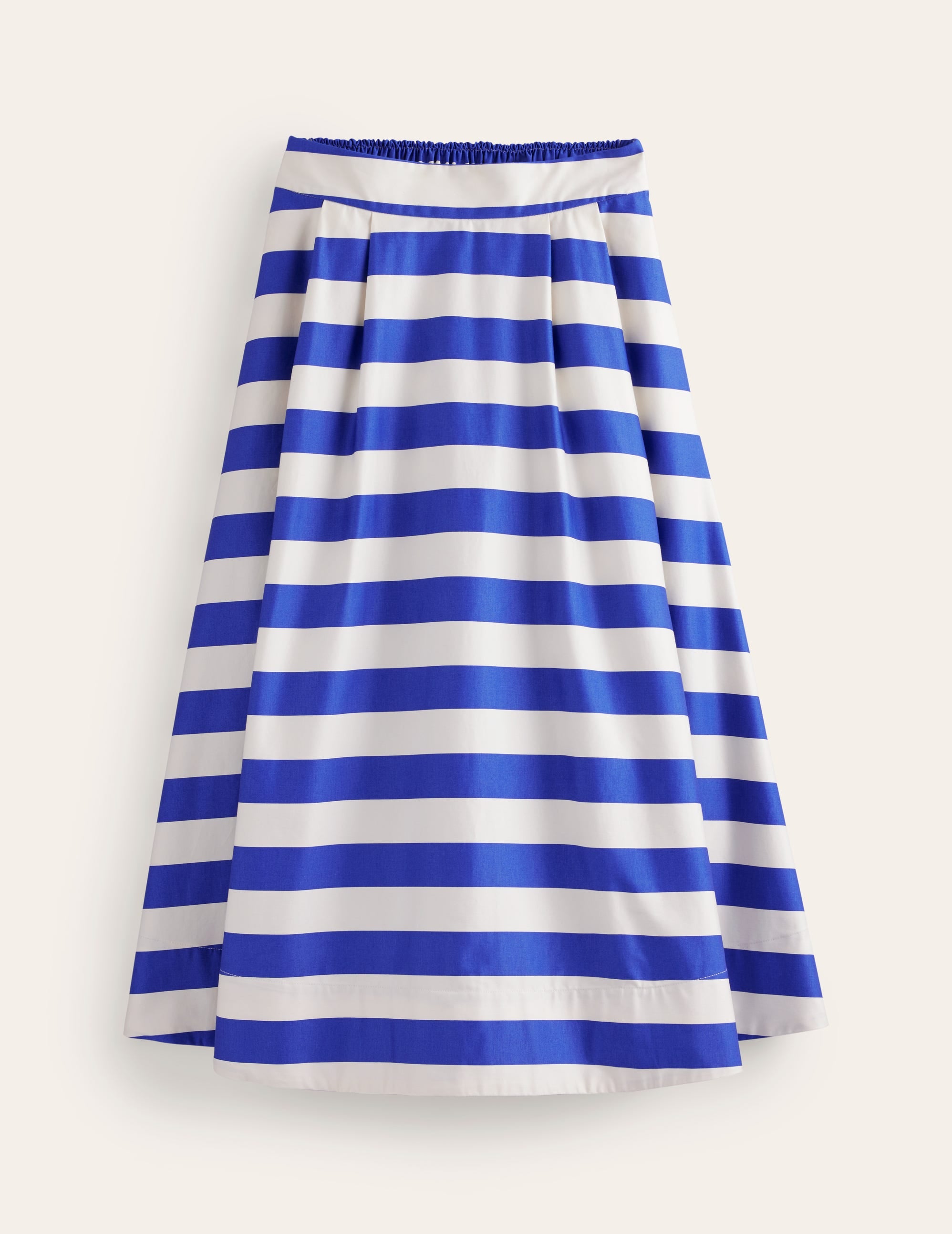 Isabella Cotton Sateen Skirt-Surf The Web and Ivory Stripe - Image 6
