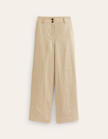 Westbourne Linen Trousers-Neutral