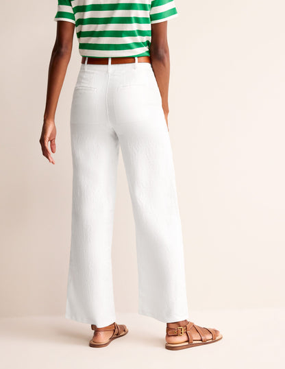 Westbourne Linen Trousers-White