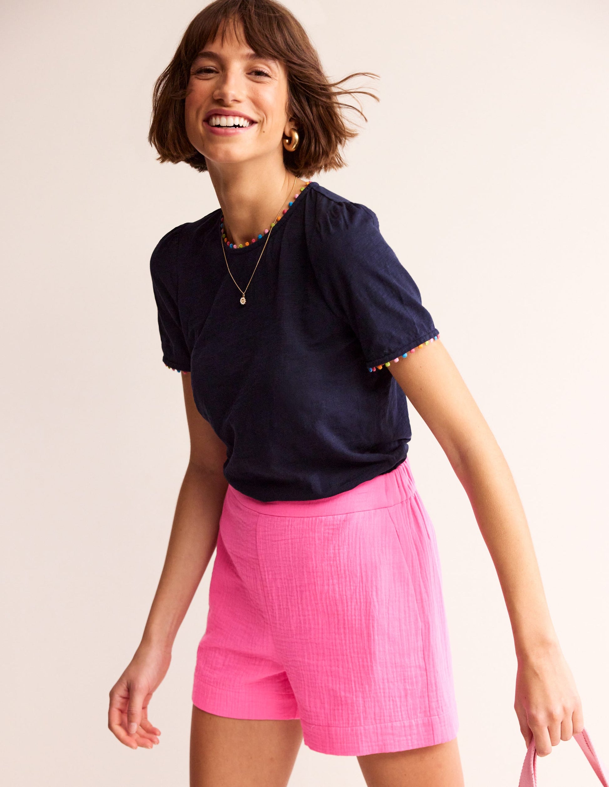 Double Cloth Shorts-Sangria Sunset-1