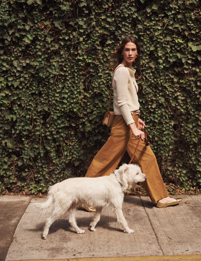 BARNSBURY WIDE LEG CHINO-Bronze Brown-5