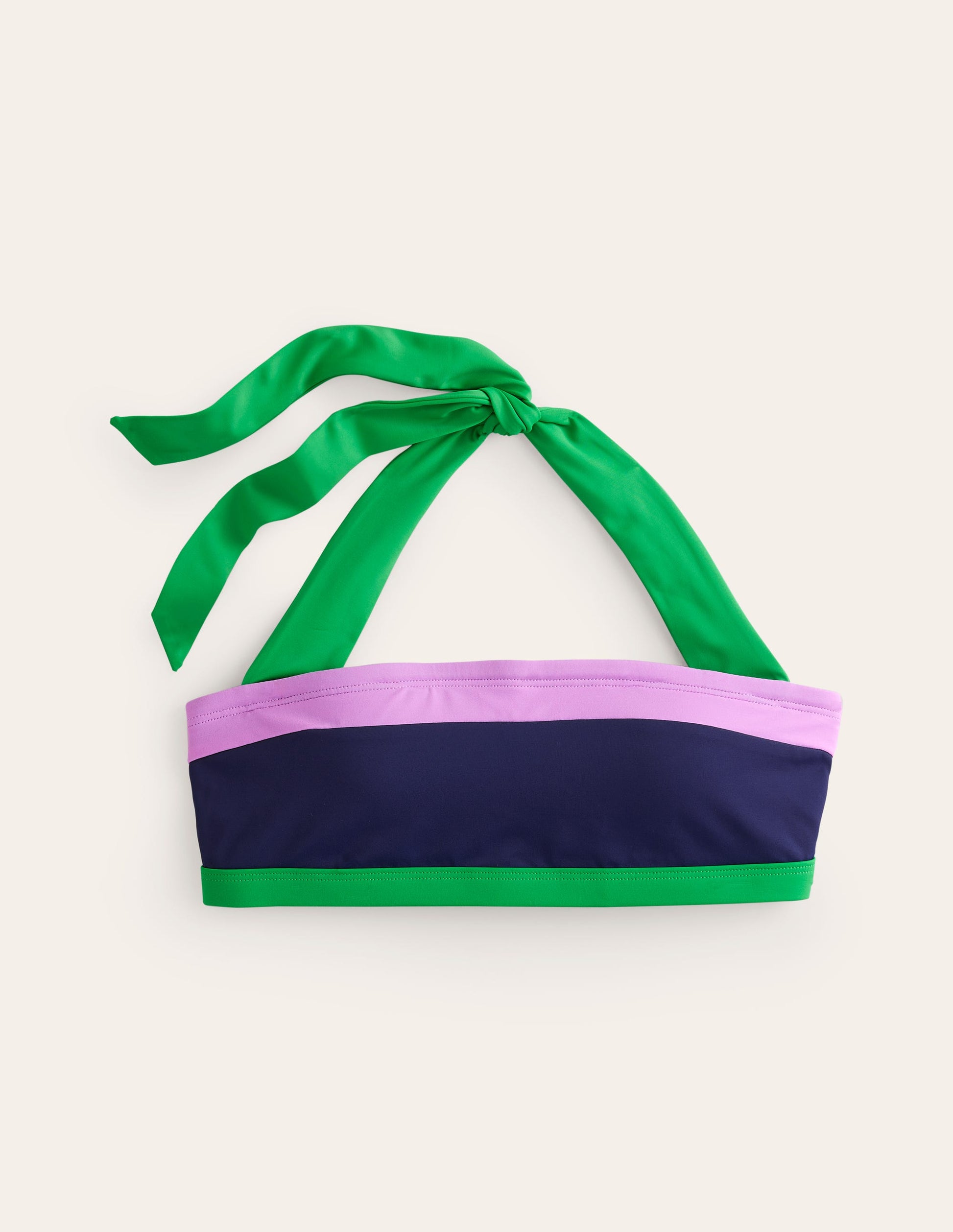Santorini Bikini Top-Navy/ Green Colourblock-5