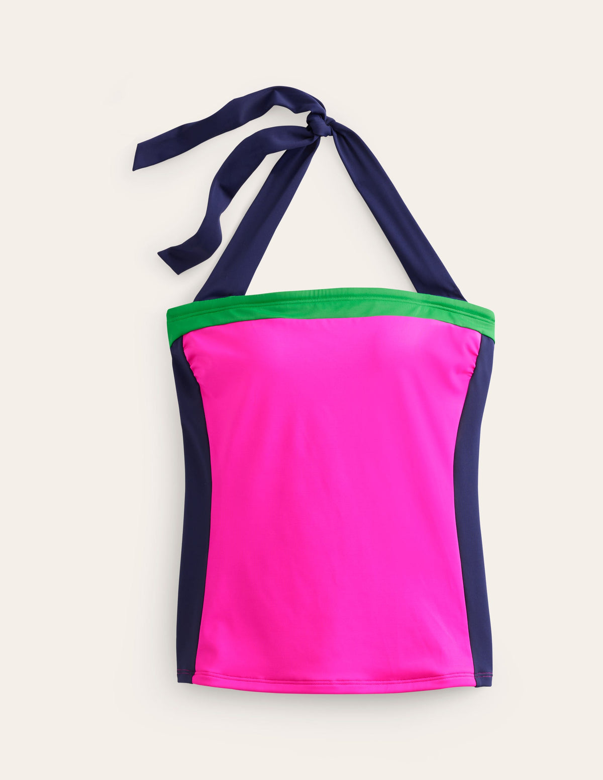 Santorini Tankini Top-Super Pink colourblock-5