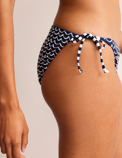 Symi String Bikini Bottoms-French Navy, Seagull