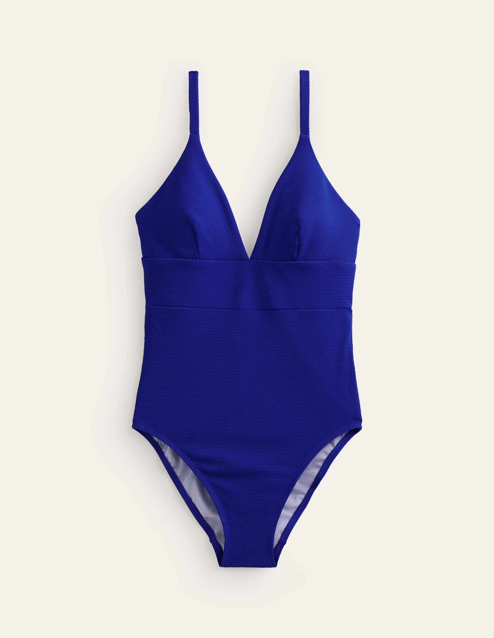 Arezzo V-neck Panel Swimsuit-Surf The Web Blue Texture-5