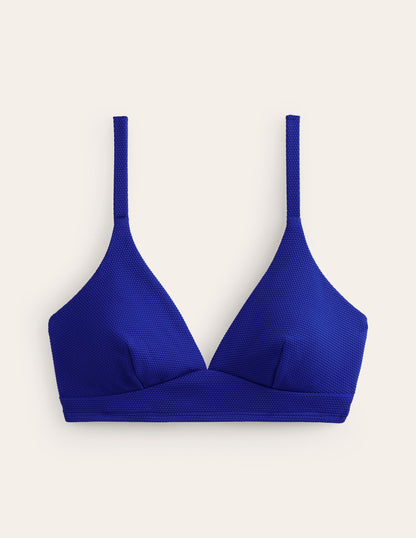 Arezzo V-neck Bikini Top-Surf The Web Blue Texture-5