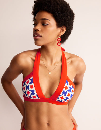 Ithaca Halter Bikini Top-Surf The Web, Abstract Tile