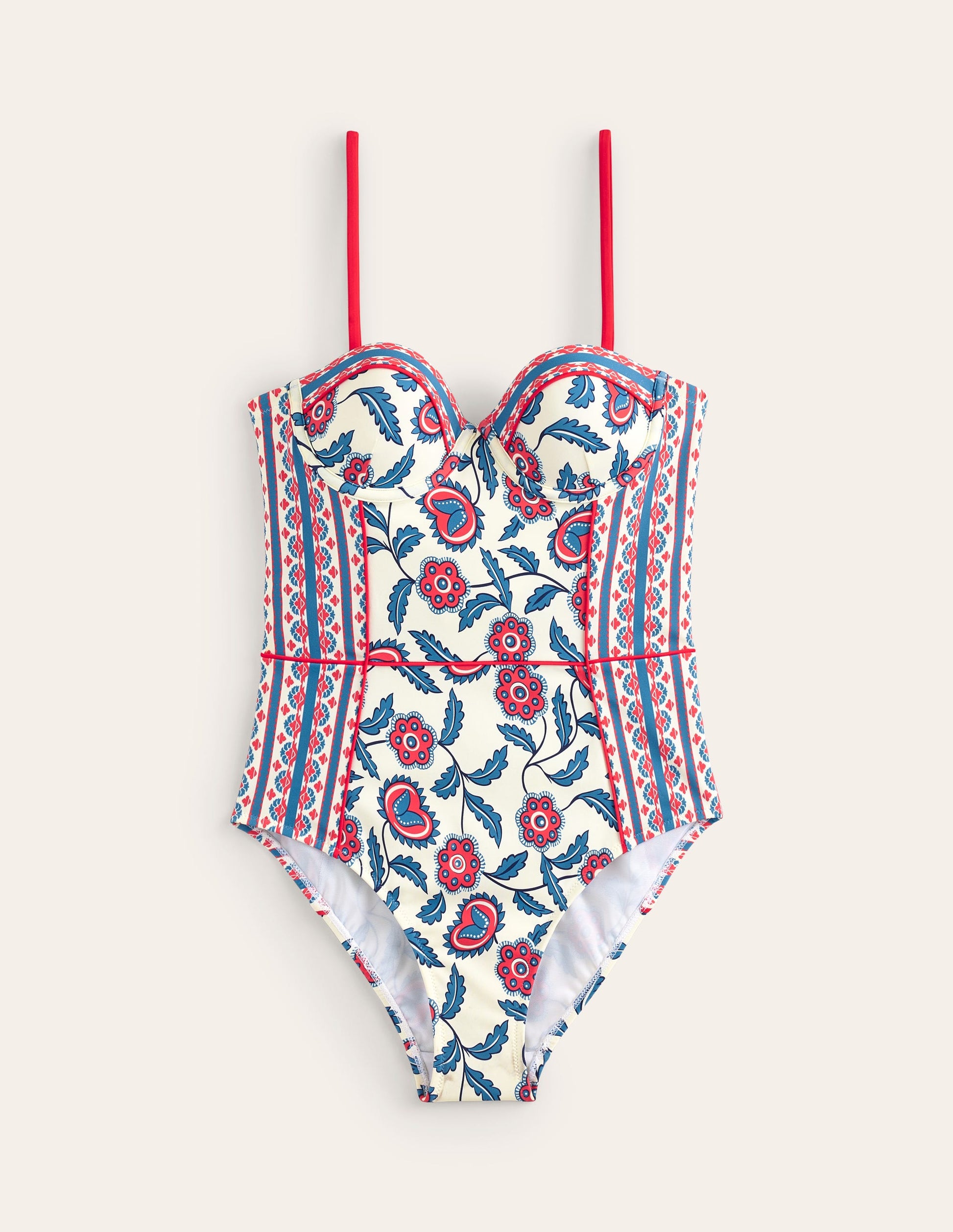 Rhodes Cup-Size Swimsuit-Ivory, Floret Vine-6