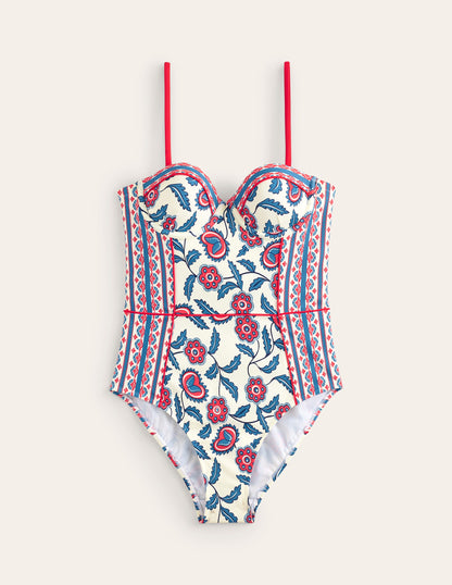 Rhodes Cup-Size Swimsuit-Ivory, Floret Vine-6