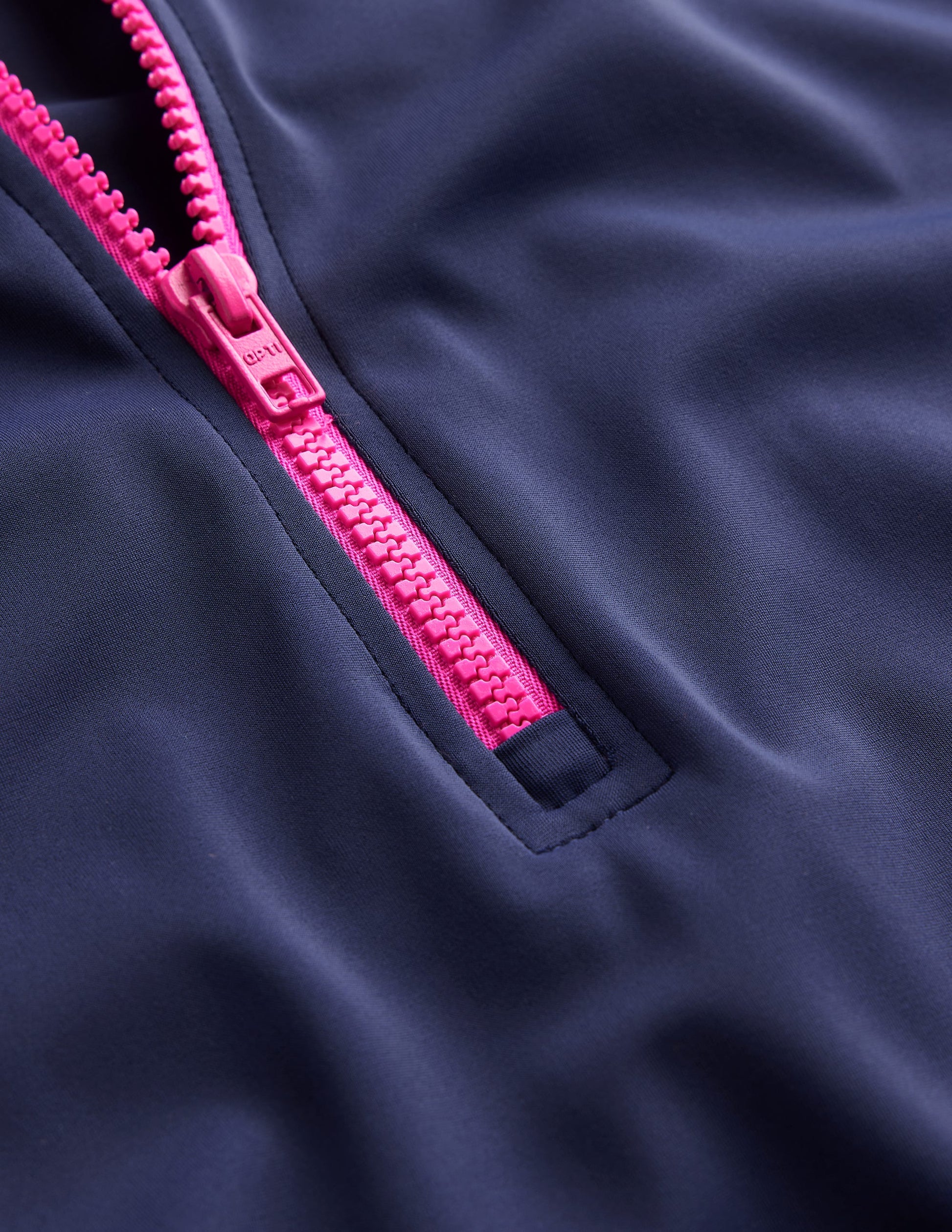 Piped Raglan Rash Vest-Navy/ Super Pink Colourblock-6