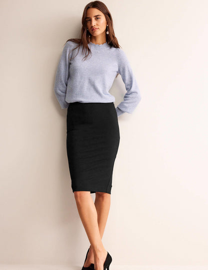 Hampshire Ponte Skirt-Black-1