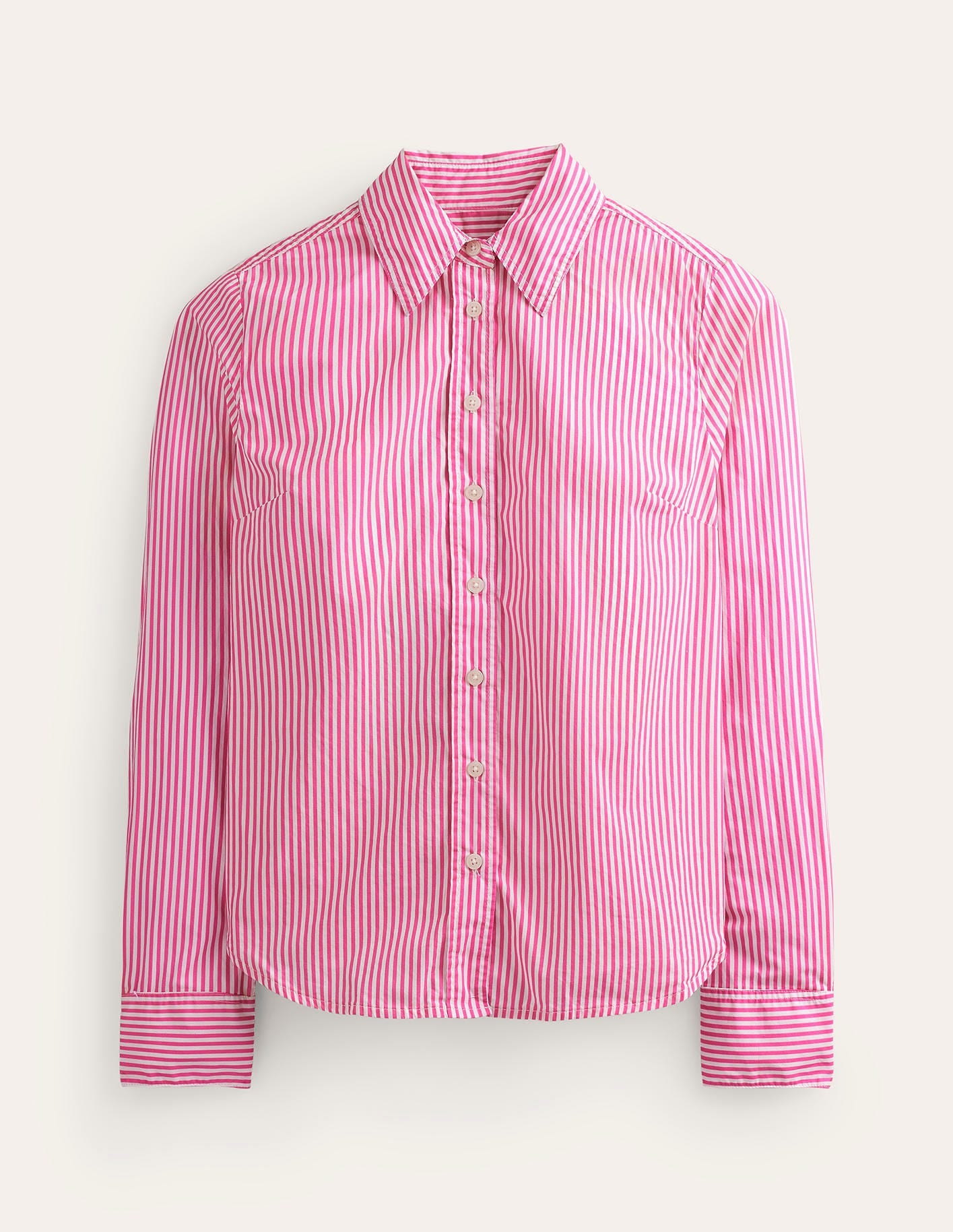 Sienna Cotton Shirt-Sangria Sunset and Ivory - Image 6