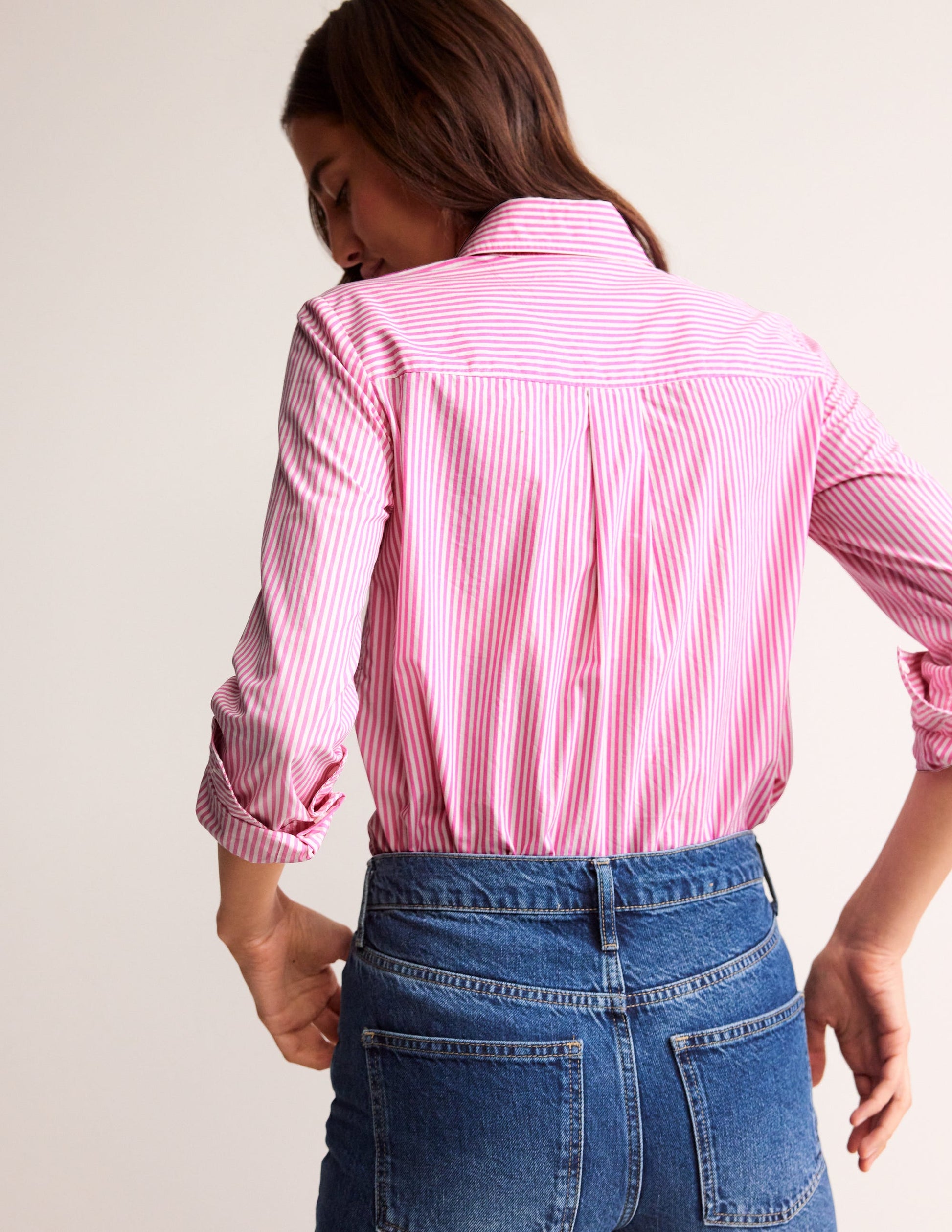 Sienna Cotton Shirt-Sangria Sunset and Ivory-3