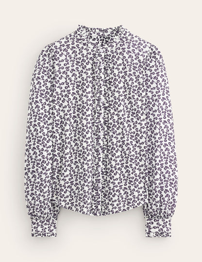 Caroline Jersey Shirt-Ivory, Ditsy Bud-5