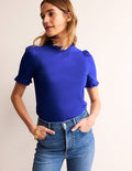 Supersoft Frill Detail T-shirt-Surf the Web
