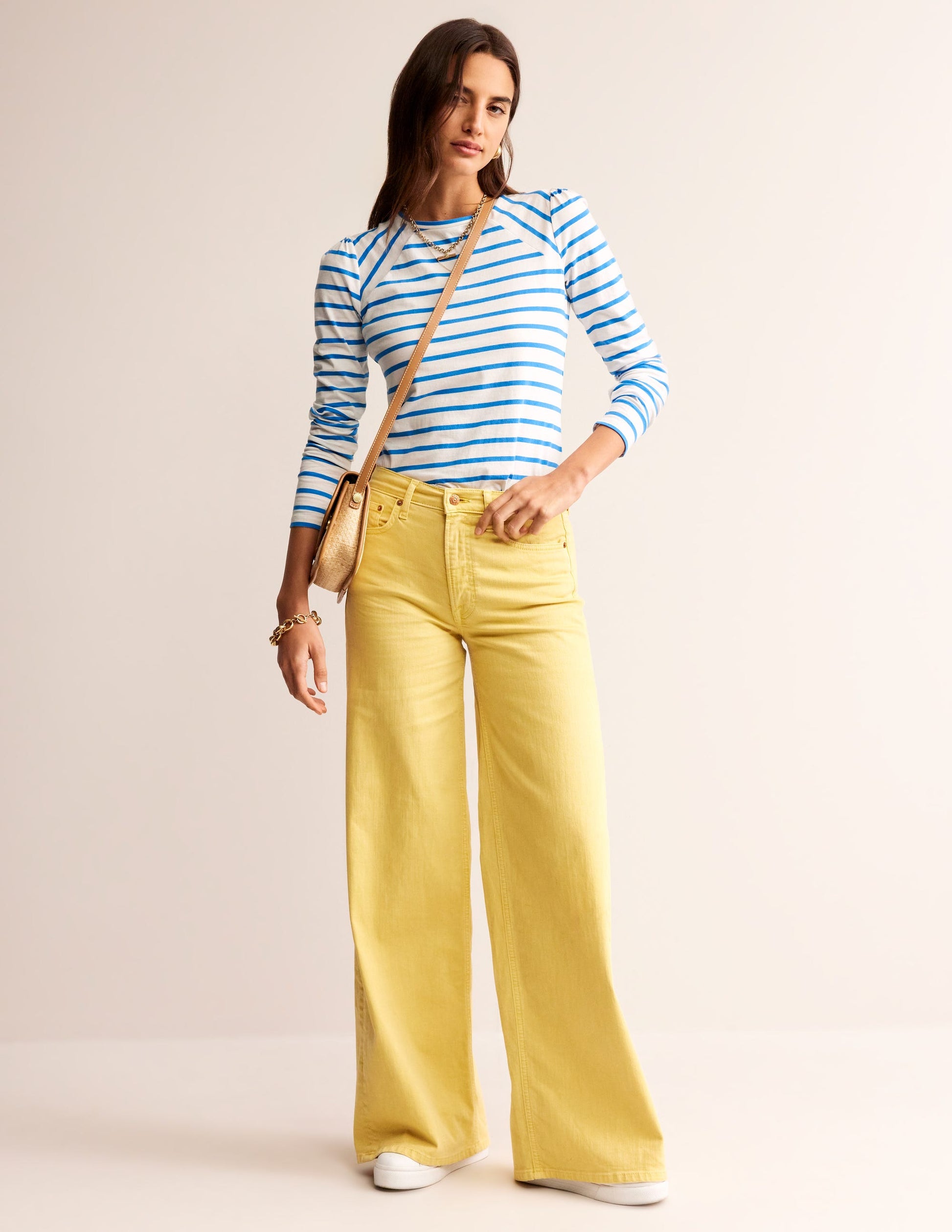 Arabella Stripe T-Shirt-Brilliant Blue-4