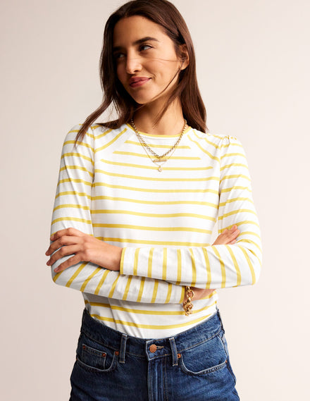 Arabella Stripe T-Shirt-Passion Fruit