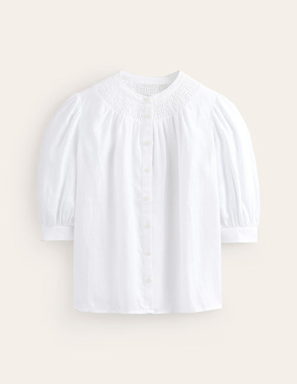 Ada Linen Top-White-7