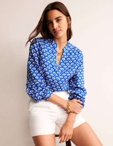Alice Linen Top-Surf the Web, Foliage Geo