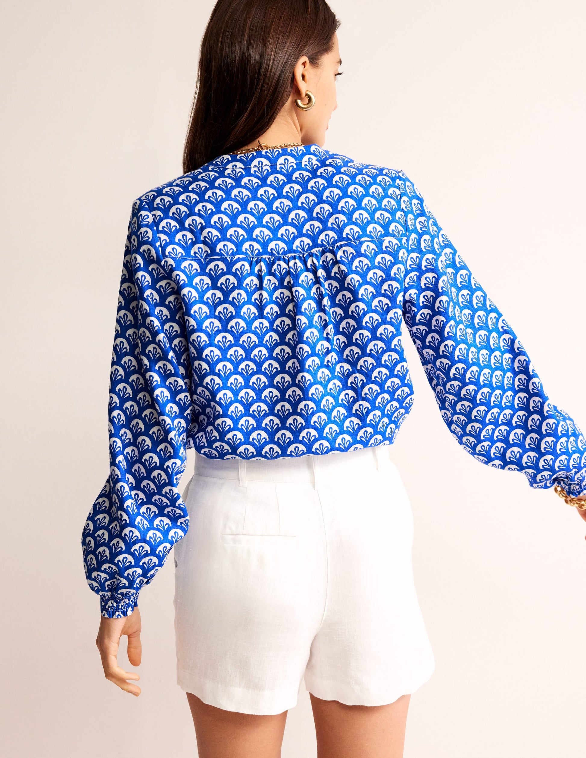 Alice Linen Top-Surf the Web, Foliage Geo-3