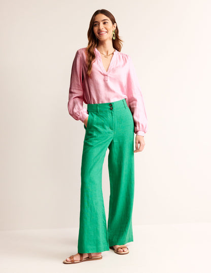Alice Linen Top-Orchid Pink-4