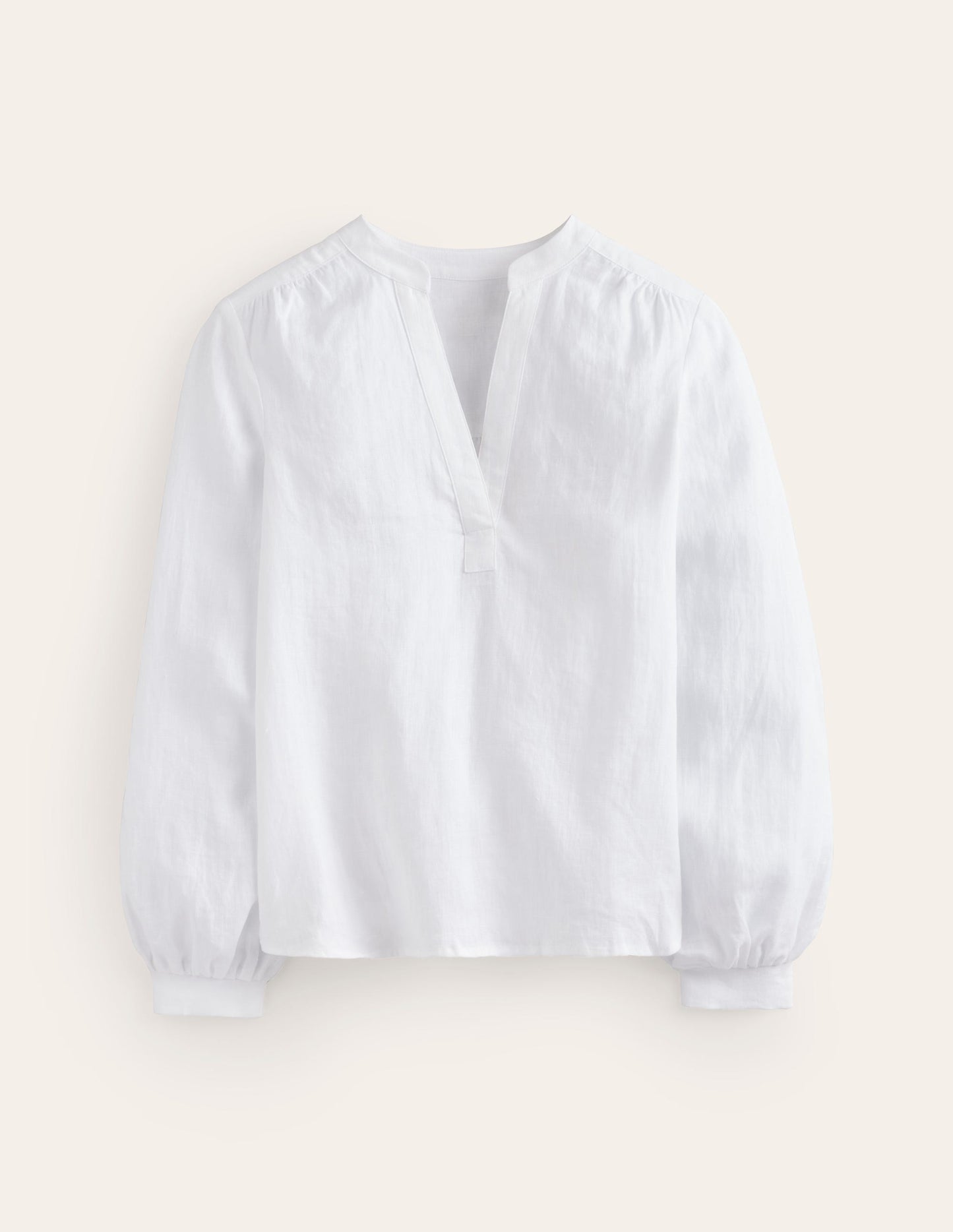 Alice Linen Top-White