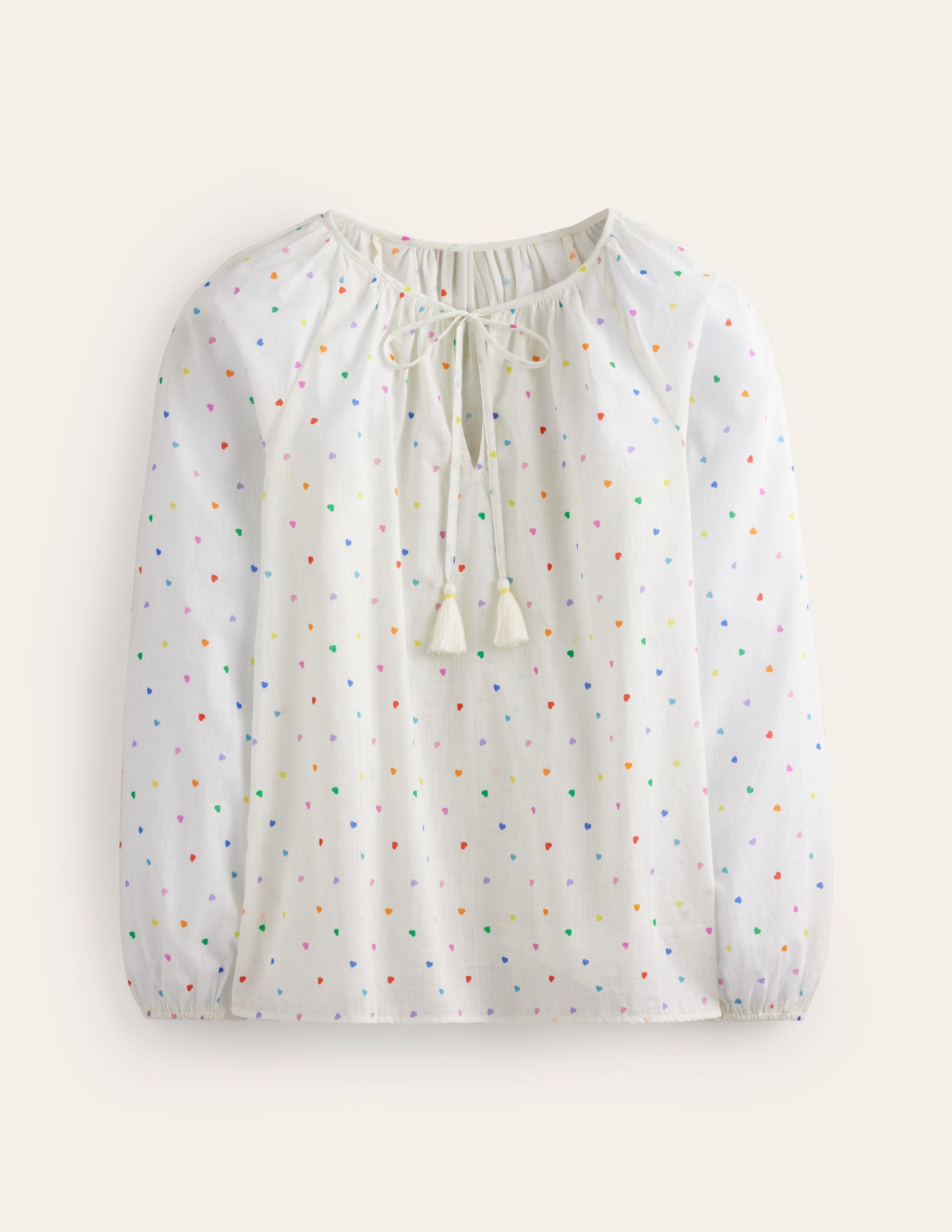 Serena Cotton Blouse-Multi, Confetti Hearts-5