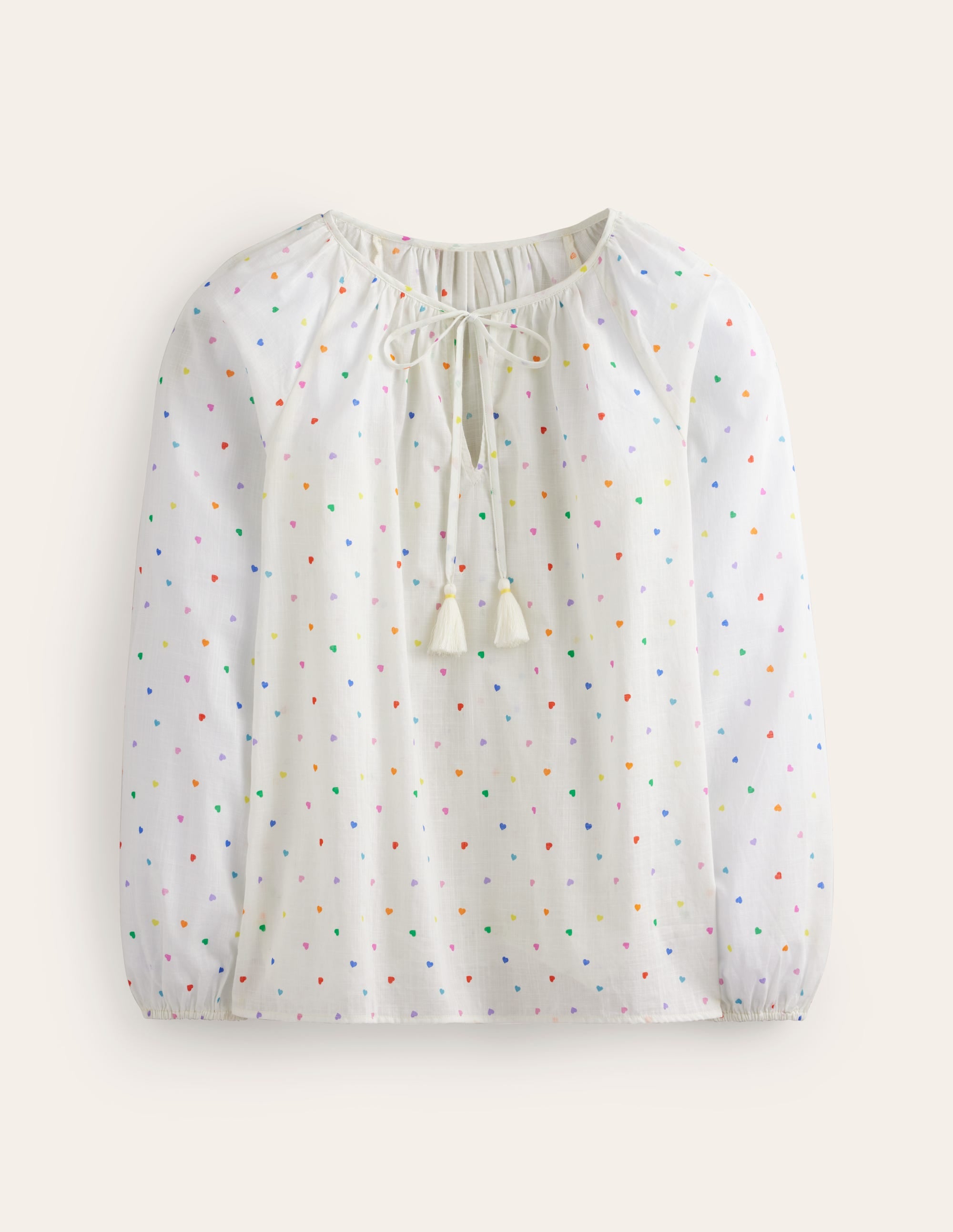 Serena Cotton Blouse-Multi, Confetti Hearts - Image 5