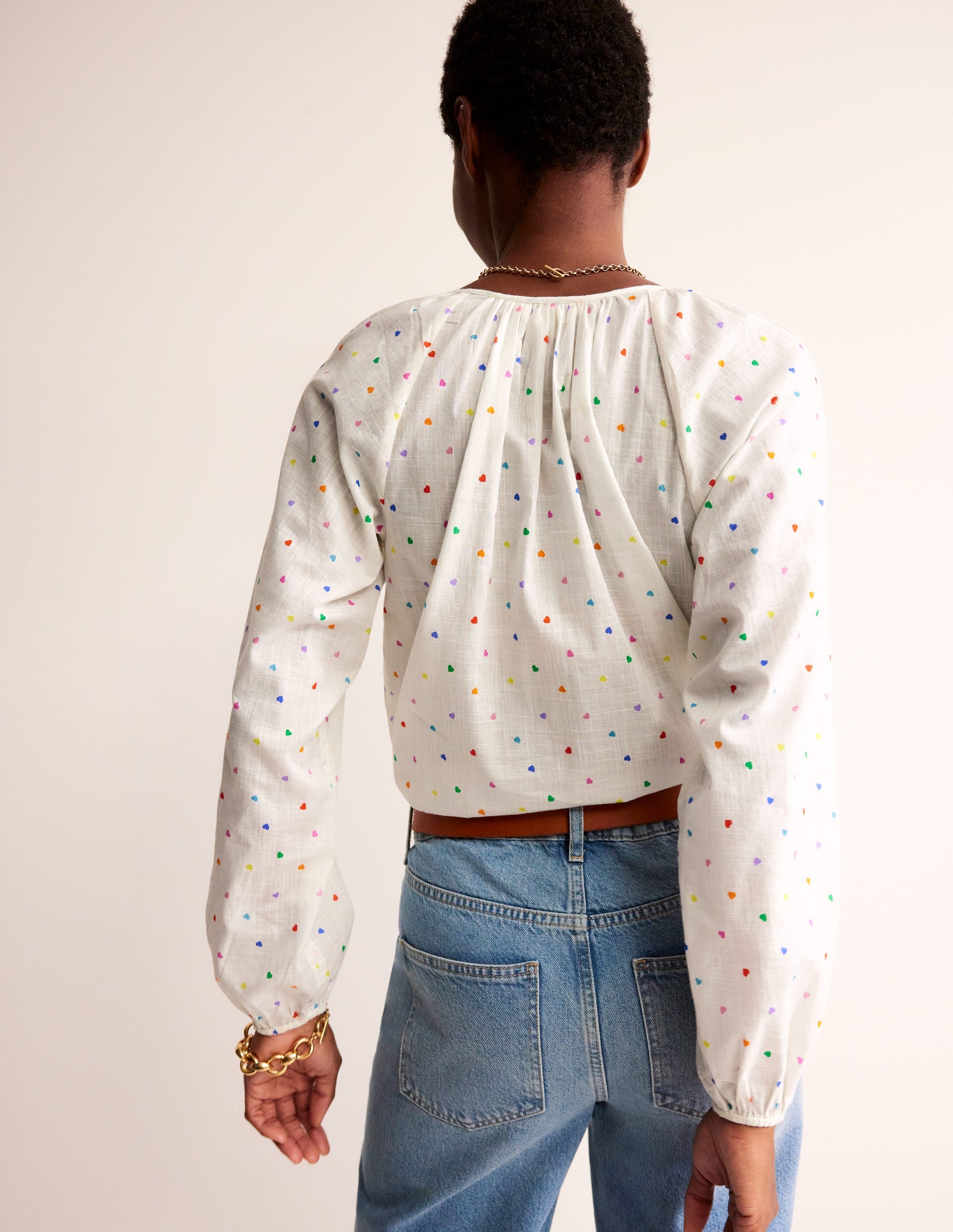 Serena Cotton Blouse-Multi, Confetti Hearts-3