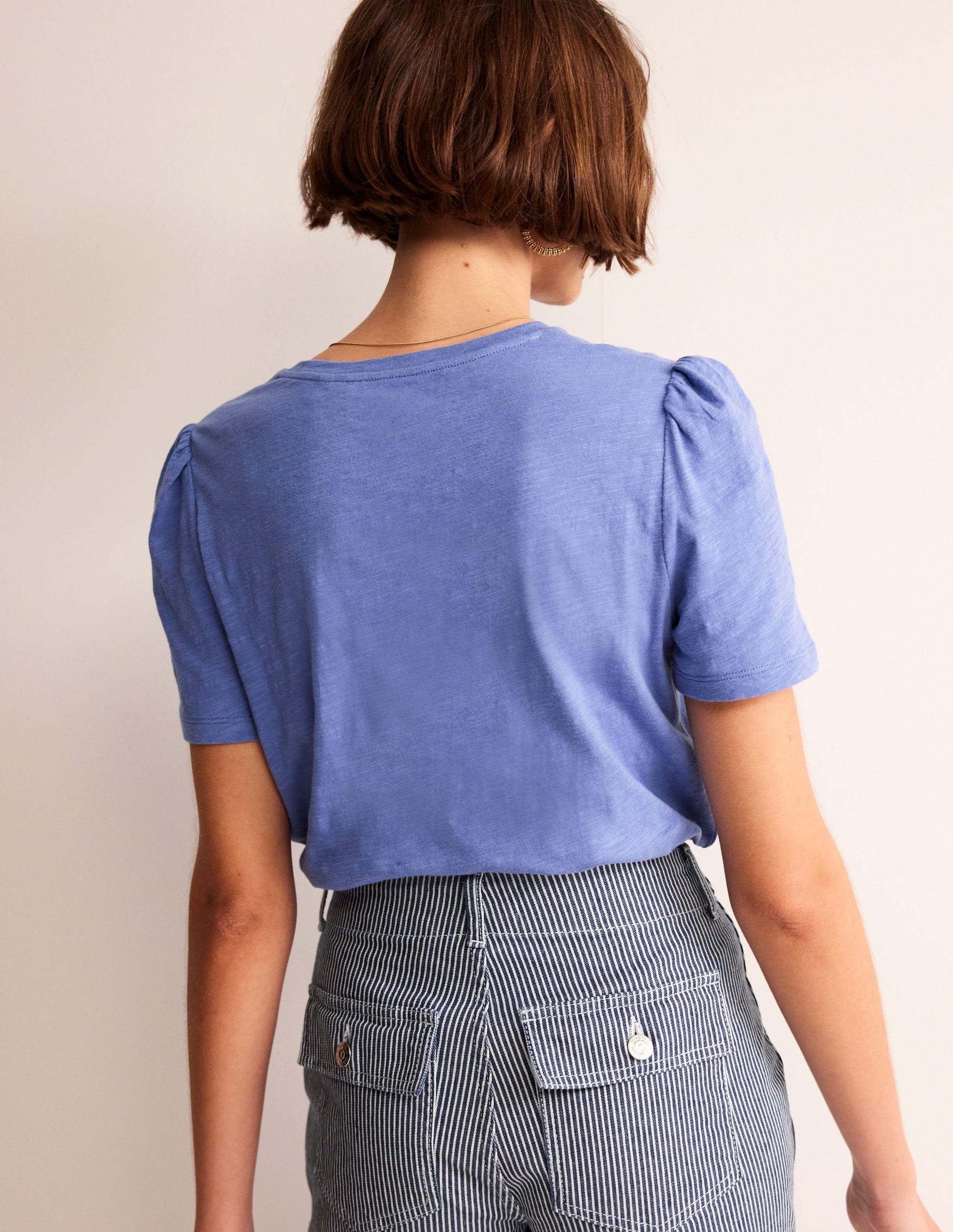 Cotton Puff Sleeve T-Shirt-Ebb and Flow-3