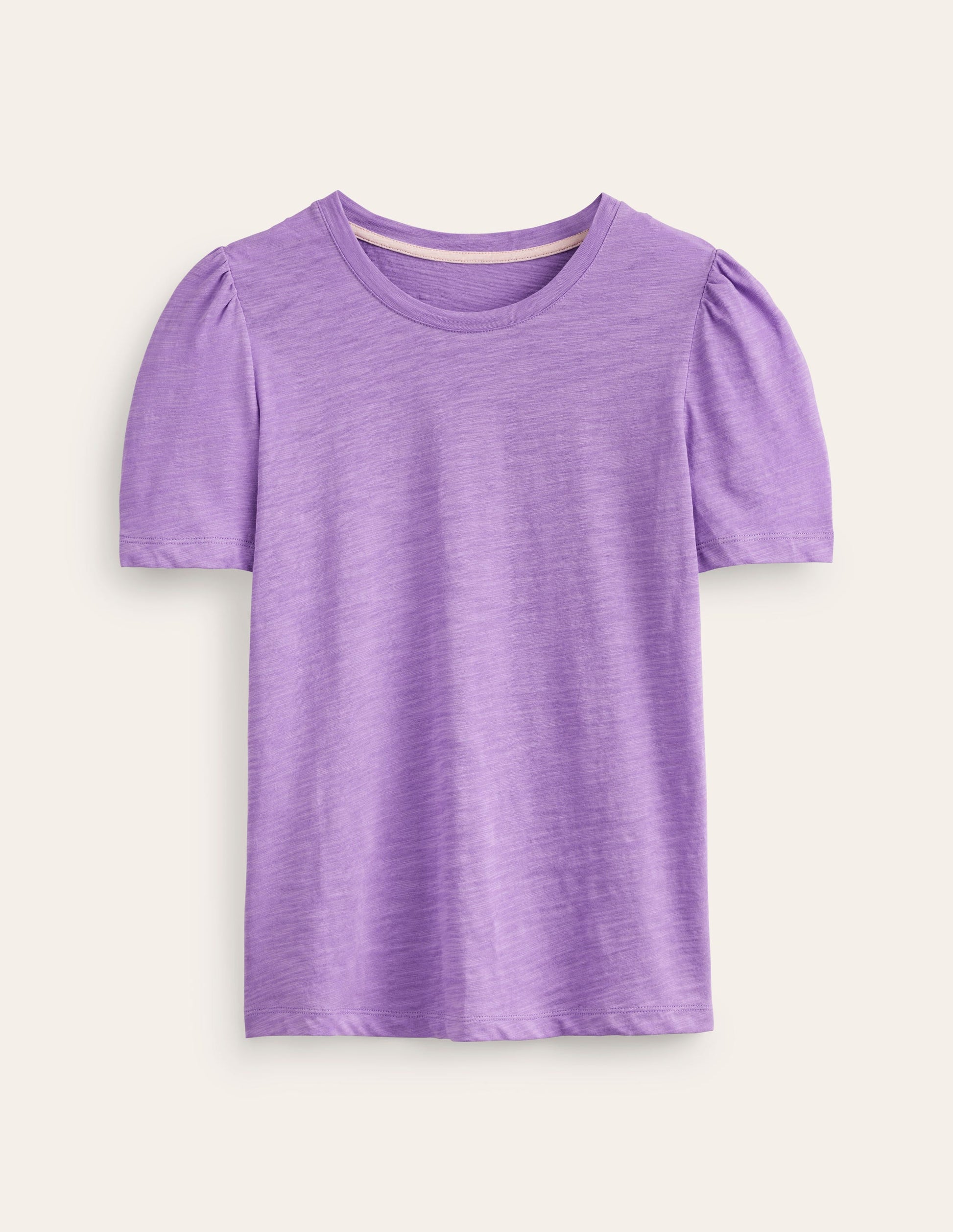 Cotton Puff Sleeve T-Shirt-Iris Orchid-5