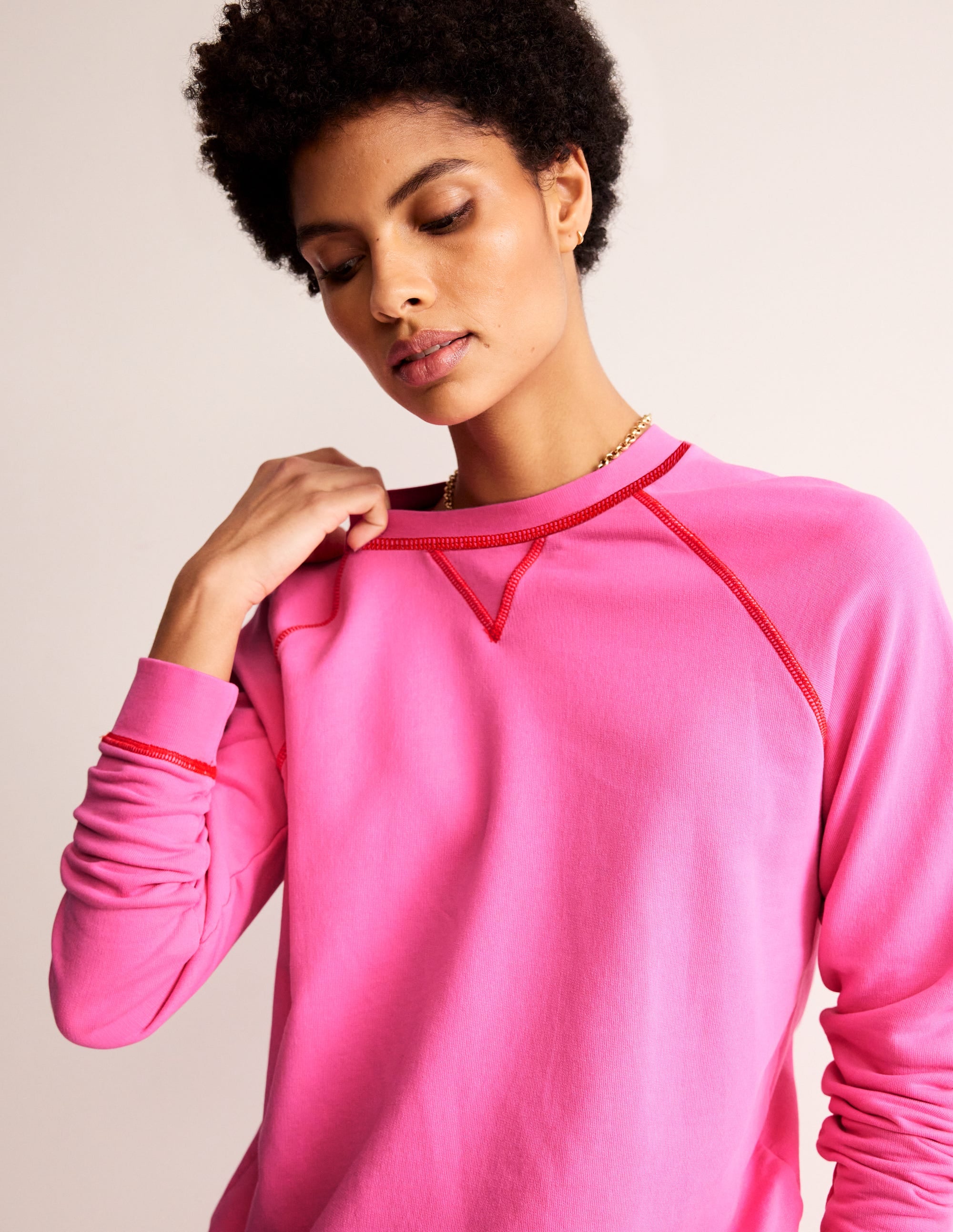 Washed Raglan Sweatshirt-Sangria Sunset - Image 1