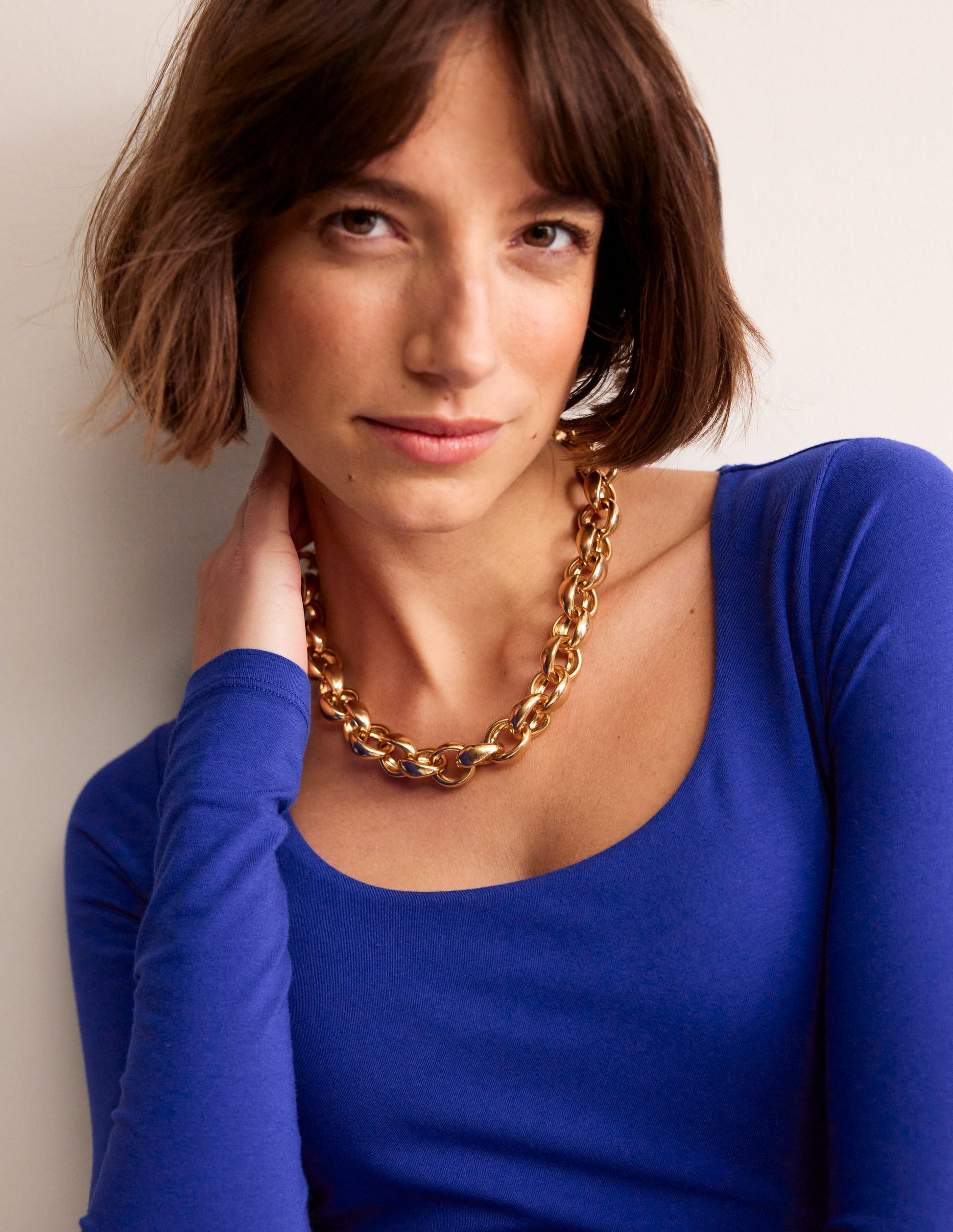 Double Layer Scoop Long Sleeve-Surf the Web-1