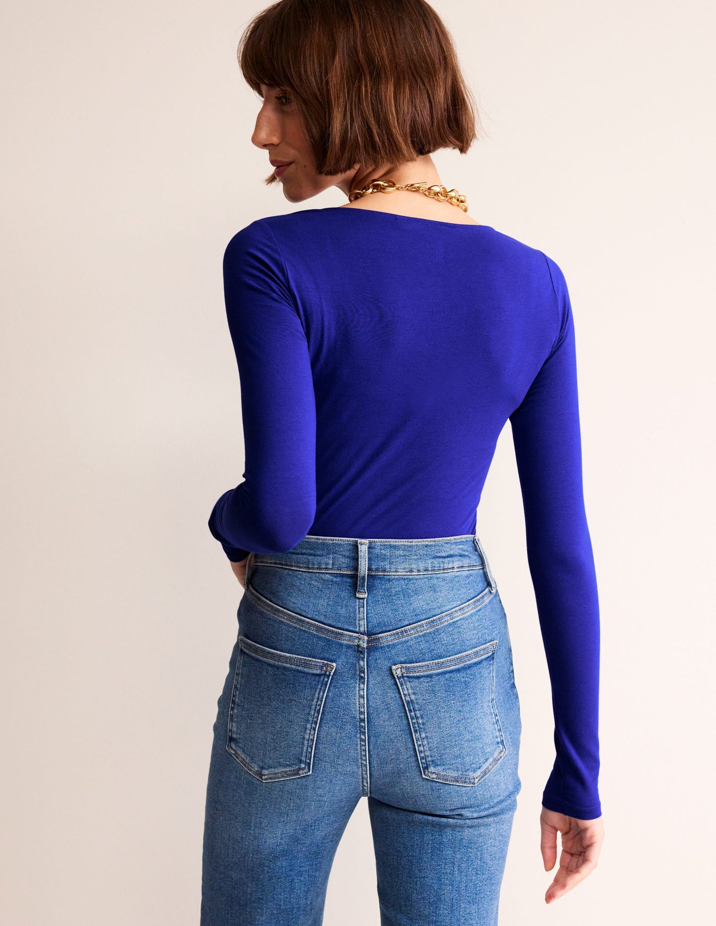 Double Layer Scoop Long Sleeve-Surf the Web