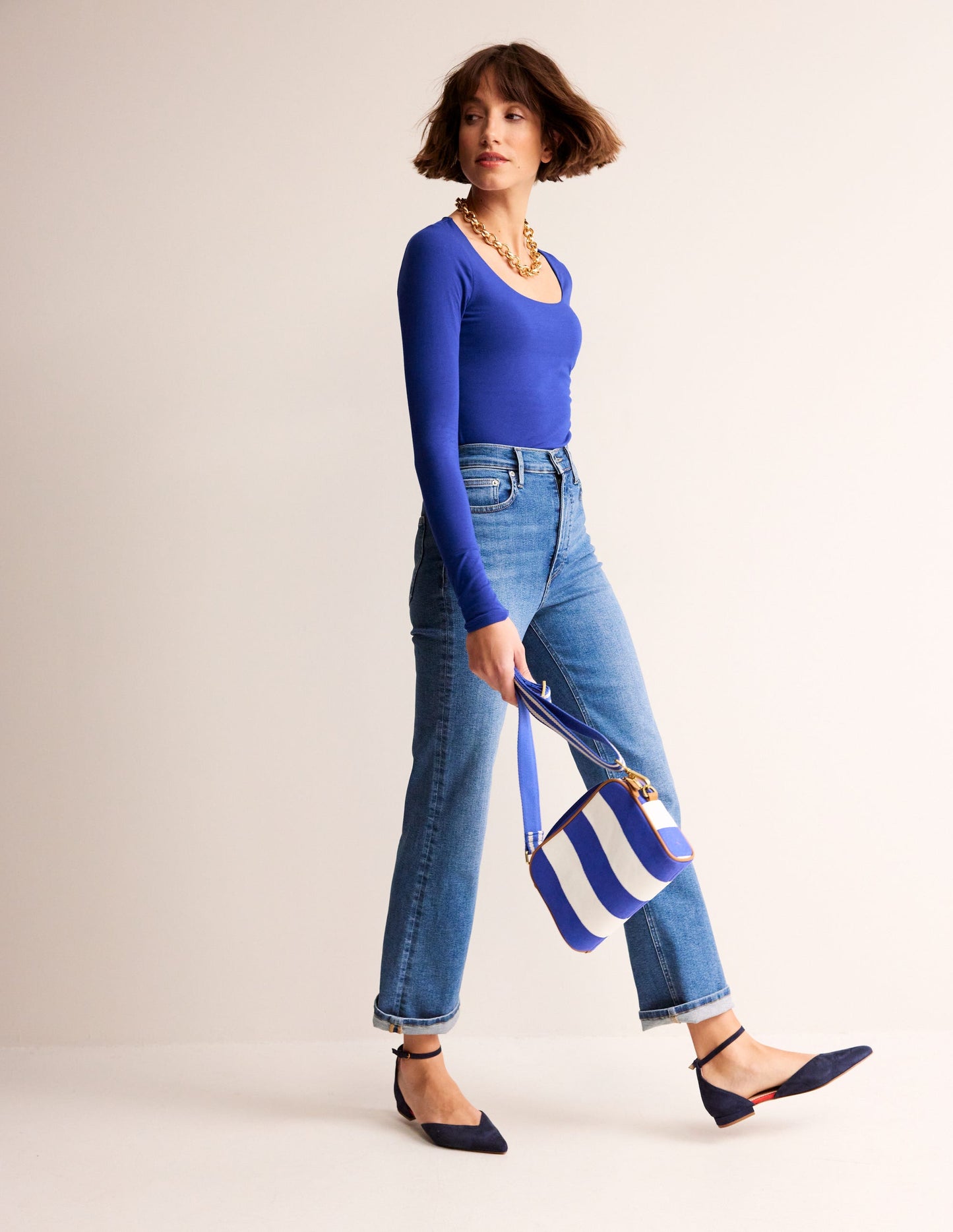 Double Layer Scoop Long Sleeve-Surf the Web