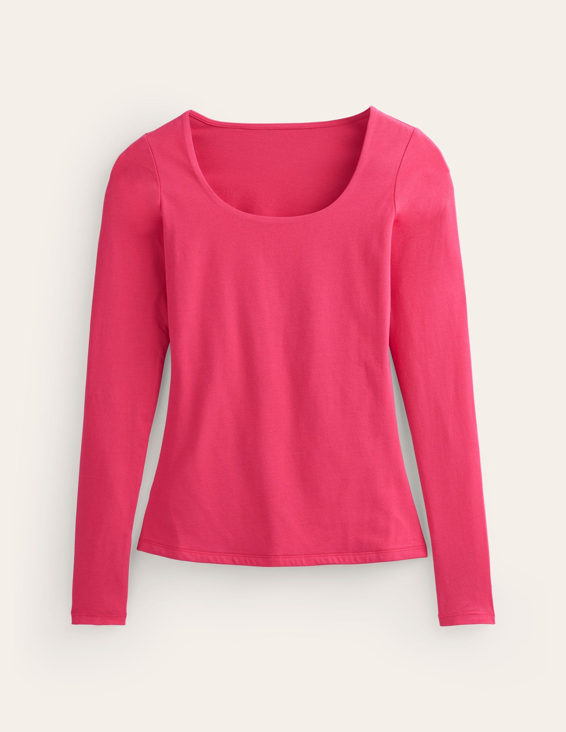 Double Layer Scoop Long Sleeve-Rethink Pink-5