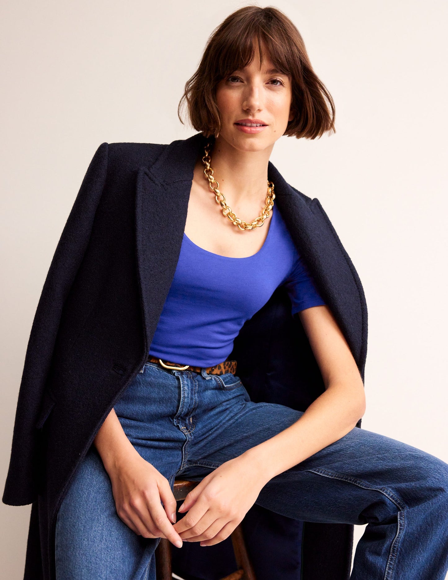 Double Layer Scoop T-shirt-Surf the Web